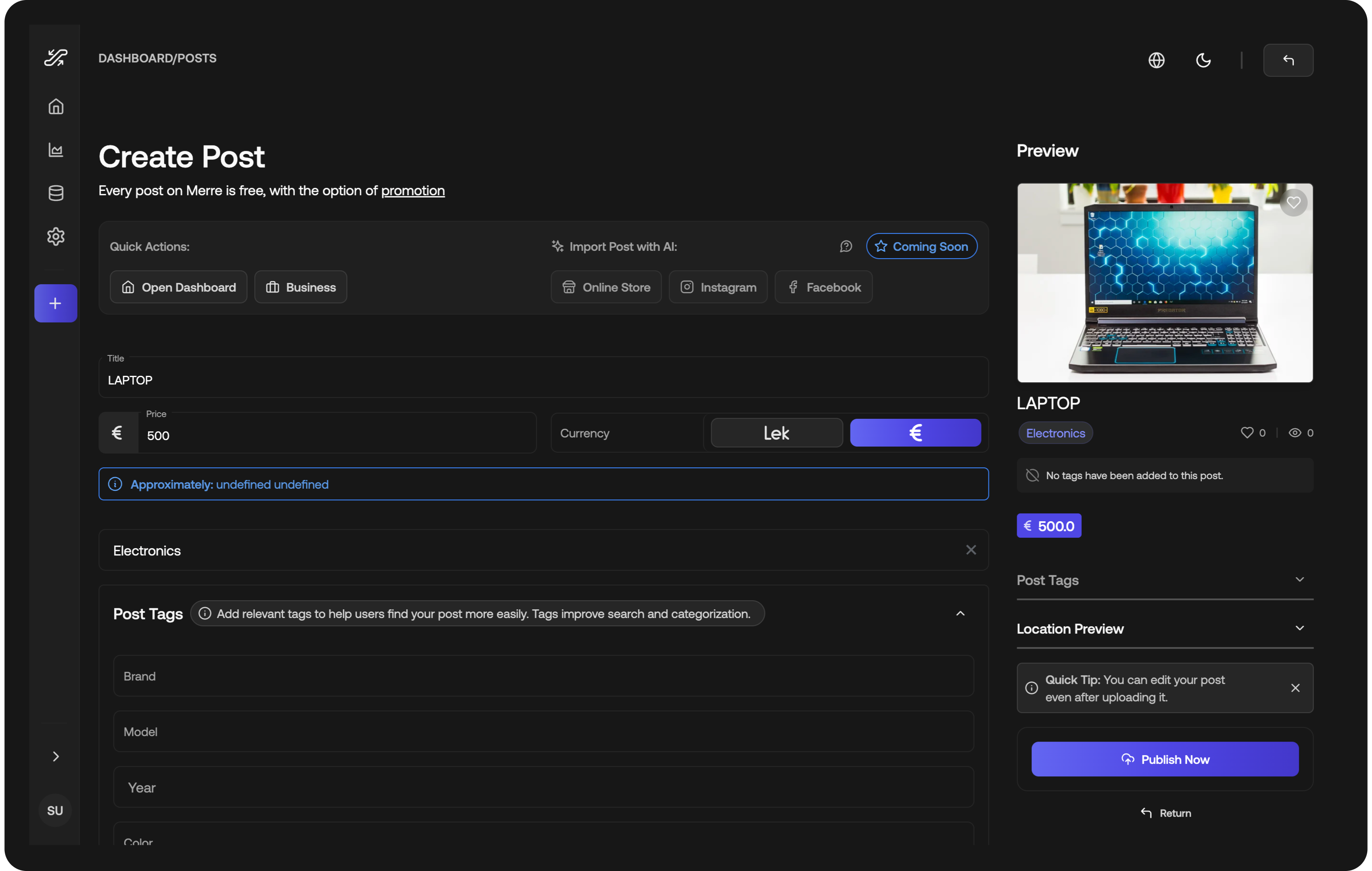 Shtoni Produktet Tuaja
